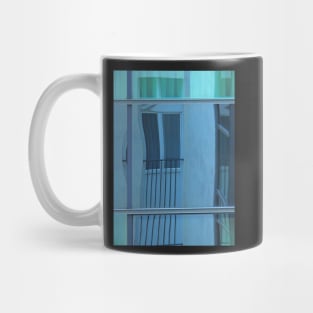 Modern Window, an Abstract in Blue and Green Mug